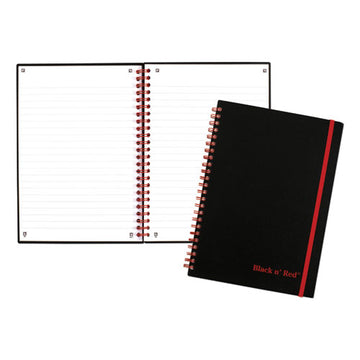 Black n' Red™ Twin Wire Poly Cover Notebook, 1 Subject, Wide-legal Rule, Black Cover, 8.25 X 5.63, 70 Sheets freeshipping - TVN Wholesale